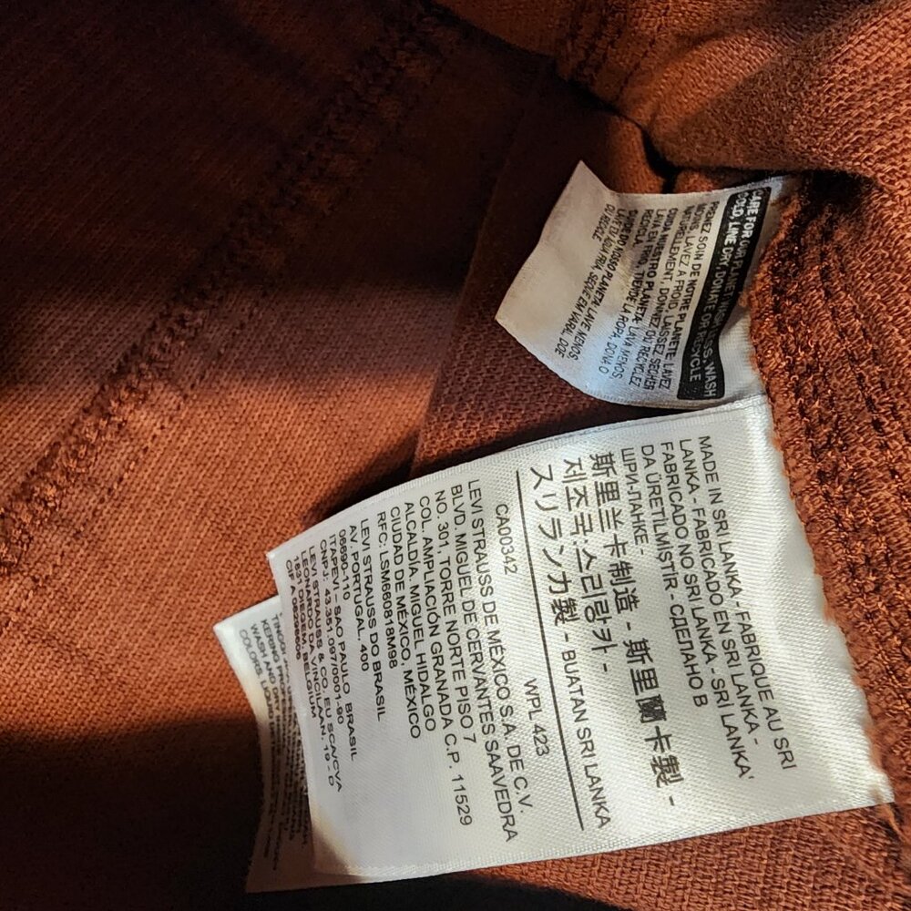 Levi’s Corduroy Button Up Tank Dress NWOT Brown Med - Picture 7 of 8